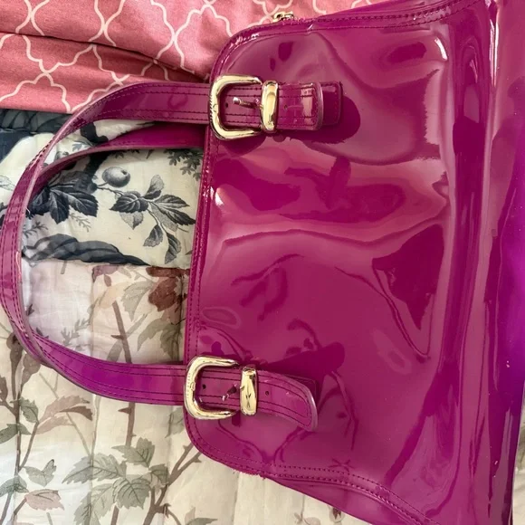 Ted Baker Fuchsia Glossy Shoulder Bag - Picture 8 of 14